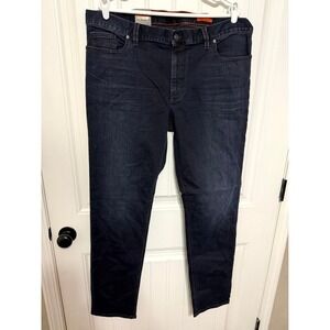 Alberto Jeans Mens 40x34 Regular Slim Fit Dark Indigo Blue EUC